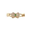 14K Gold-Filled Zircon Bow Connector Clasp with Fan-shaped Pearl for DIY Jewelry Accessories