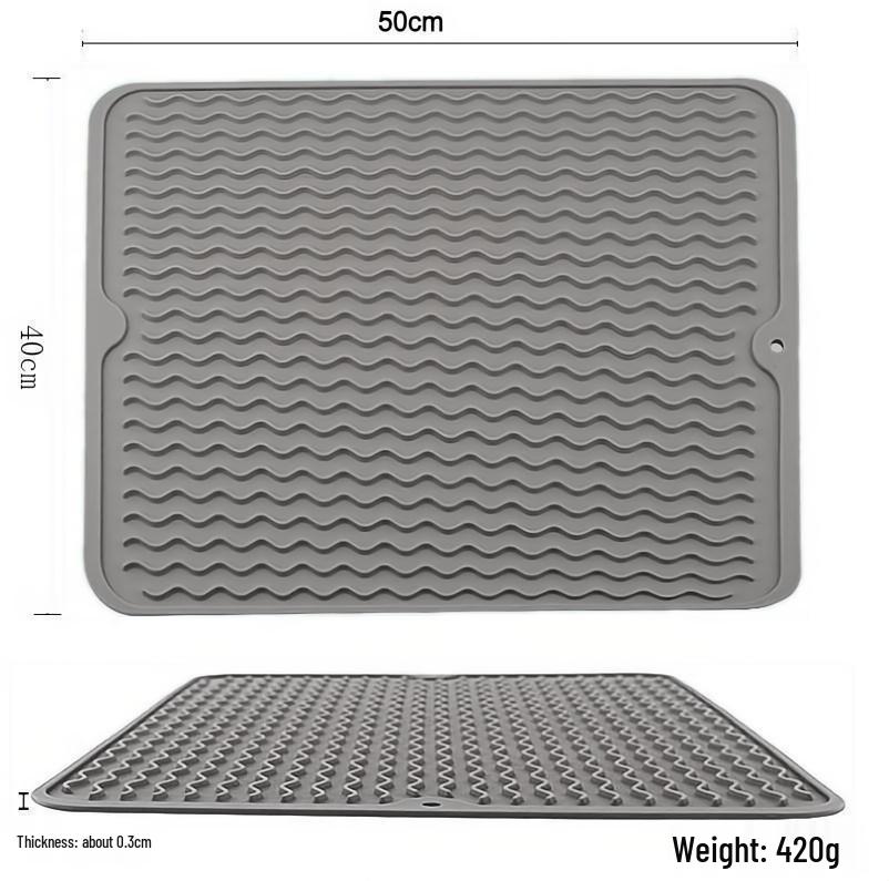 Nordic Silicone Foldable Drain Mat & Placemat - Eco-friendly, Heat Insulation, Anti-scalding, Easy Storage