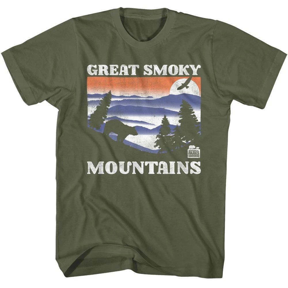 Great Smokey Mountains Bear And Mtns Dark Brands Shirt 100