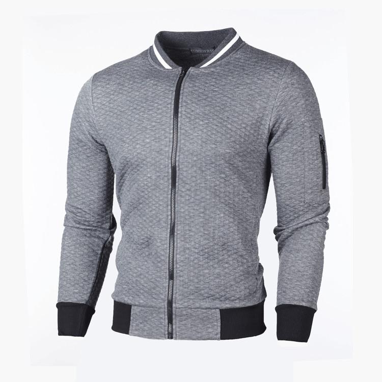 Classic Plaid Mens Hoodie Jacket With Zipper Closure For Casual Spring Wear