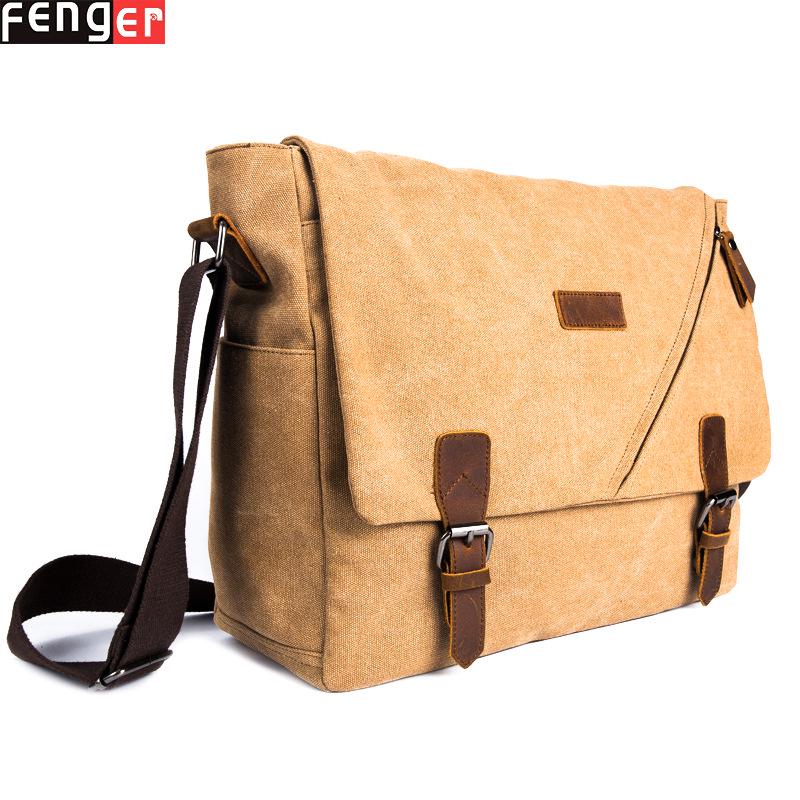 Canvas Crossbody Unisex Travel Tote & Messenger Bag