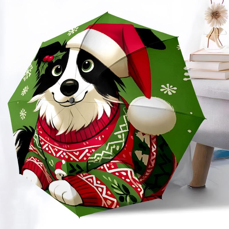 

1pc Christmas Dog Automatic Folding Umbrella - 8-Rib Automatic Open/Close, Large Canopy Birthday Festival Gift yy251217133