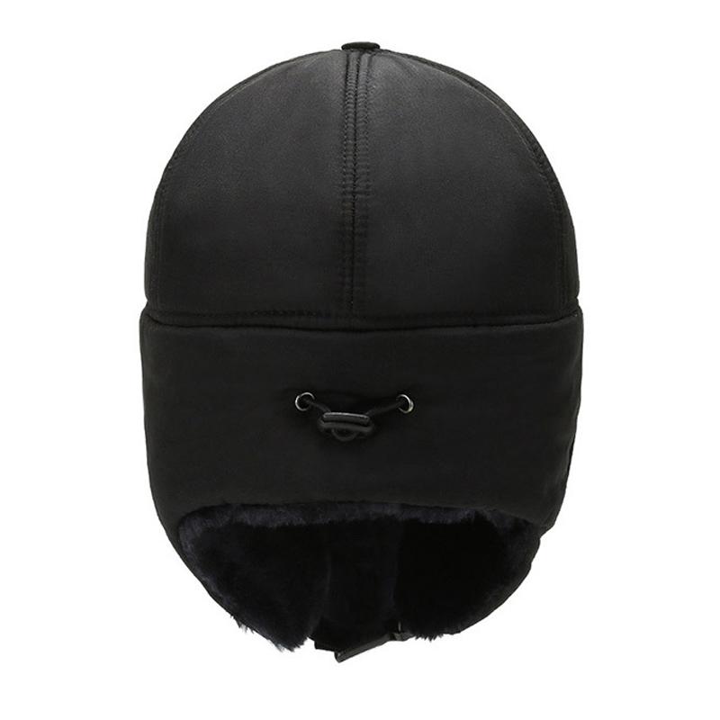 Lingge Bomber Hat Autumn Winter Men's Outdoor Cycling Cold-Proof Warm Fleece Ear Mask Hat Thick Cotton Hat