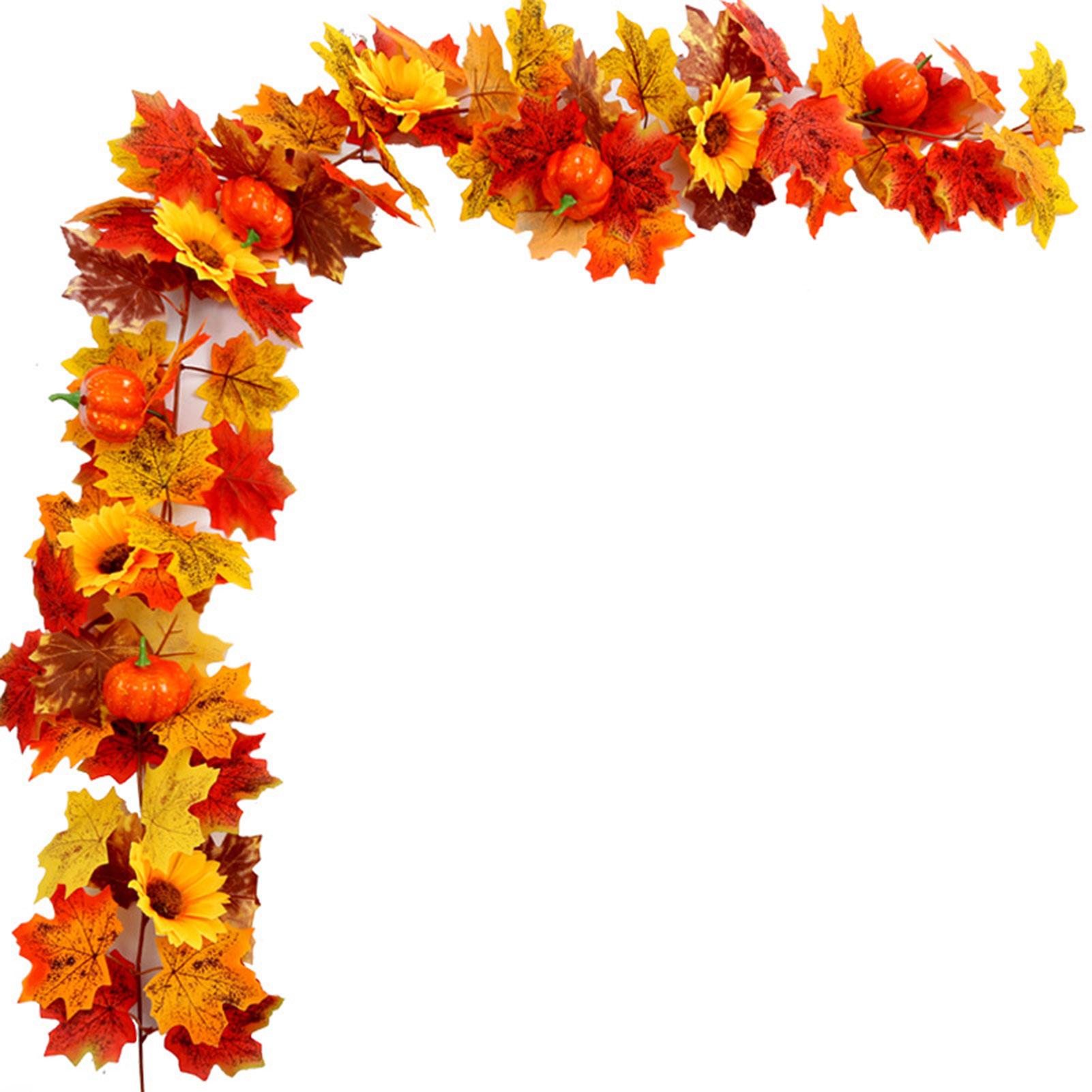 

Осенние листья гирлянда для подвешивания для дома венок листва кленовые листья подвесная гирлянда сезонные украшения для вечеринок дома