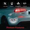 Reflective Film Decal Demon Eye Car Body Sticker Waterproof Vinyl for Car Motorcycle Helmet Scooter Night Safety Warning Sticker