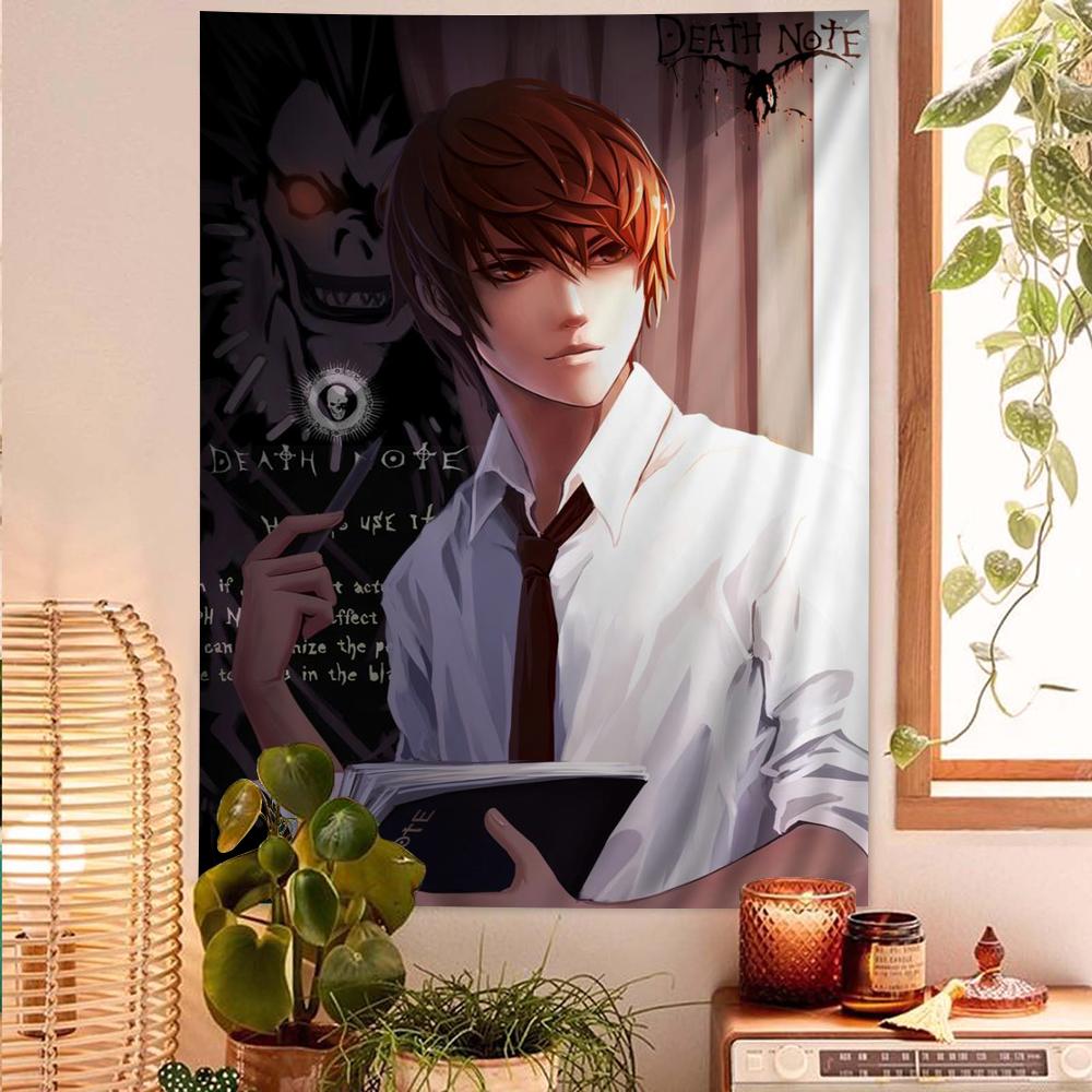 Anime Death Note Poster Manga Dragon Cartoon Tapestry Art SciFi Room Decor Wall Hanging for Bedroom Living Room Dorm Design