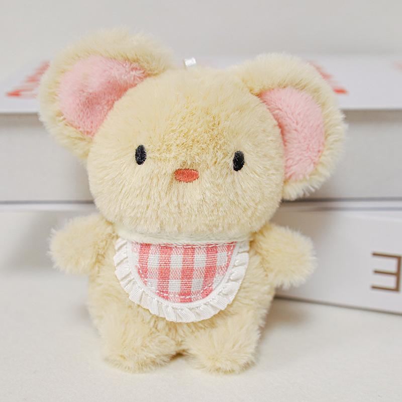Cartoon Chicken Elephant Rabbit Cat Bear Mouse Plush Pendant Soft Animal Stuffed Toys Doll Lovely Key Chain Backpack Decor Gift