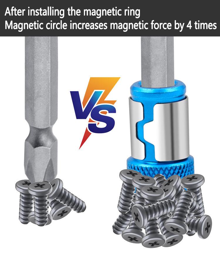 Magnetic Screw Ring Metal Bit Magnetizer Ring Screw Magnetic Holders For 6.35mm Shank Drill Bit