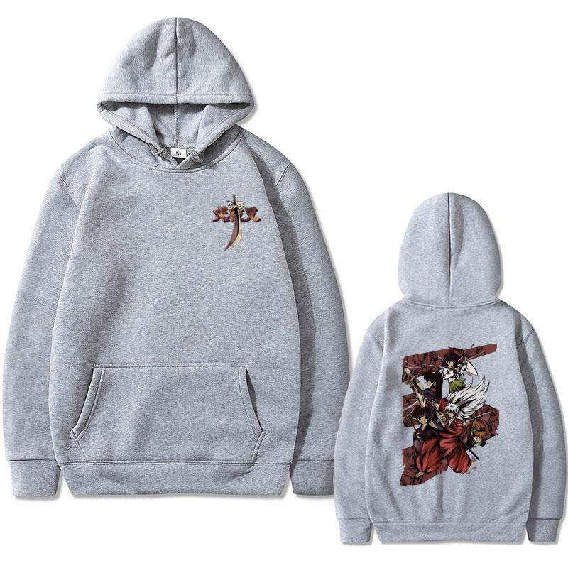 Japanese Anime Inuyasha Higurashi Kagome Graphic Print Hoodie Men Women Vintage Manga Sweatshirt Male Casual Oversized Hoodies