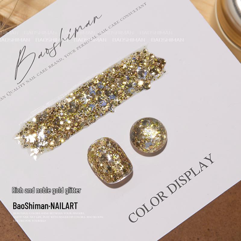 Rich Noble Glitter Gel Nail Polish - Old Money Style 2025 Whitening Meilade Blazing Sparkle Radiant Nail Art