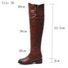 Fashion Women Over The Knee Boots Heels Long Boots Black Lady Shoes Big Size 44 45 46