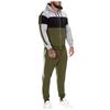 Men's fashion leisure color Patchwork sports fitness Hoodies pants suit