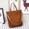 Retro Corduroy Women Handbags Large Capacity Messenger Totes Ladies Fashi Simple Designer Zipper Shoulder Wild Cloth Bag