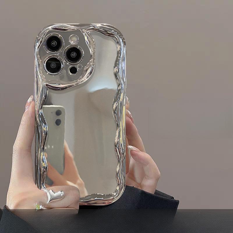 Applicable To IPhone16 Promax Mobile Phone Case Full-include Electroplated Diamond-shaped Love 13 Apple 15 Anti-fall Cover 14 Creativity