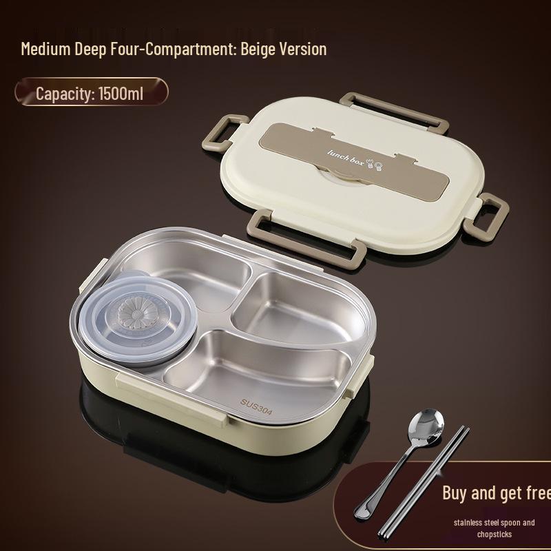 Bento Lunch Box Termica in Acciaio Inossidabile 304 - Ideale per Studenti e Lavoratori, Sigillata per la Freschezza, Regalo Perfetto o Uso Quotidiano