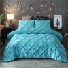 Premium Polyester Duvet Cover Pillow Sham Set With Classic Pintuck Design