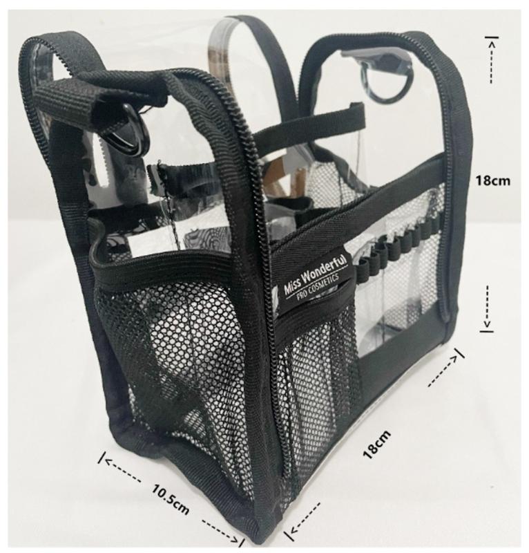 Viewable PVC Cosmetic Bag For Lip Products And Glosses Featuring Multiple Sections Simple To Transport