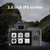 4K Digital Camera WiFi Digital Video Camera 64MP Dual Lens 3 Inch IPS Screen 16X Anti-Shake Zoom Night Vision Built-in Battery