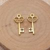 Hollow Clover Key Charm Lucky Pendant Tool Charms For Bracelet Necklace Jewelry Making Supplies For DIY