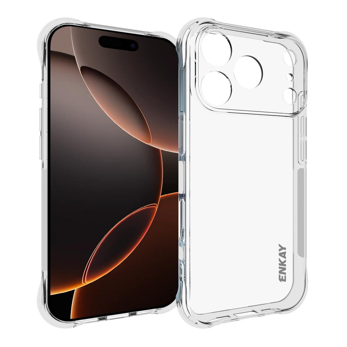 

For iPhone 17 Pro Max Clear Phone Case Shockproof Anti-slip TPU Cover Transparent