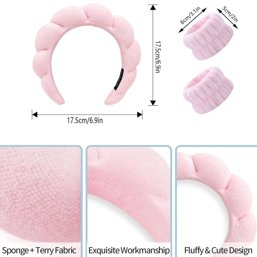 3 Stück Wasch Make-up Haarband Set Plüsch Schweißband Premium Ins Twist Haarbänder für Frauen Welle Geflochtenes Stirnband Haarschmuck