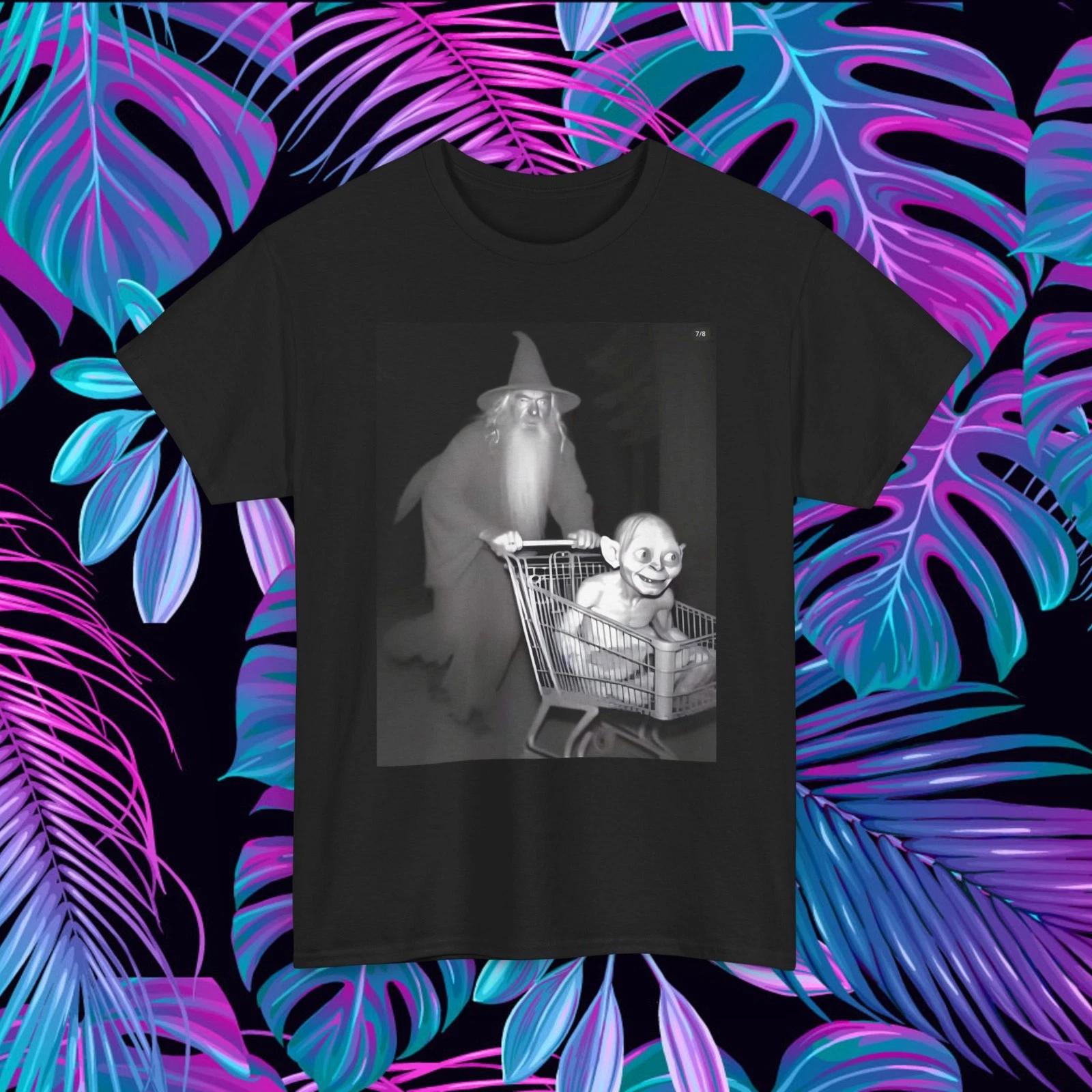 Gandalf trolley Gollum Smeagol Funny LOTR Shirt Cotton Unisex M