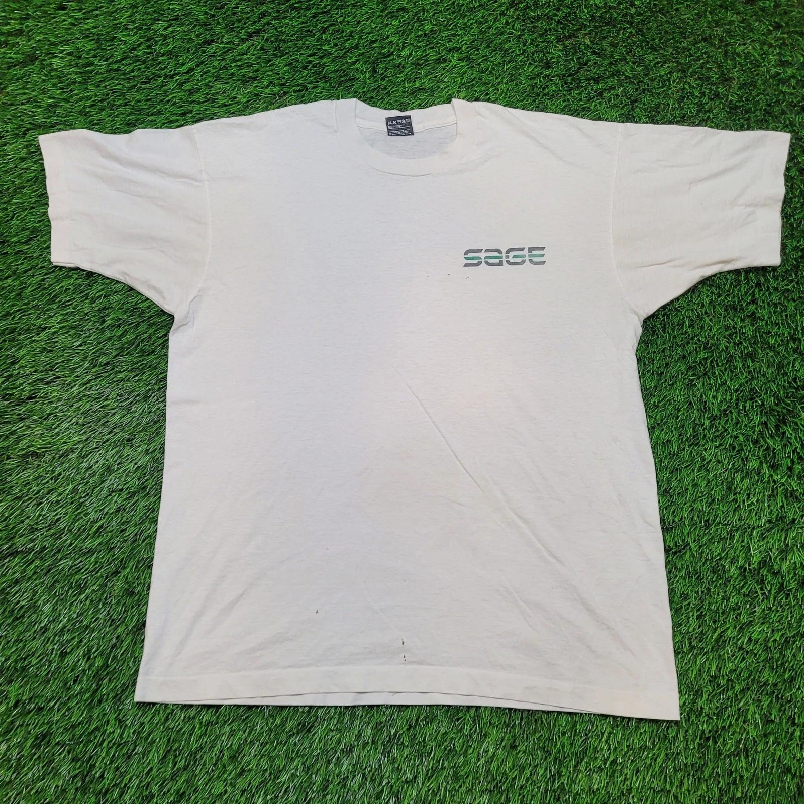 

VTG 90s Hurricane Survivor Sage Software Promo T-Shirt Mens Large 3XL