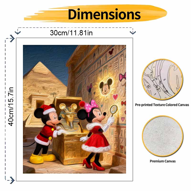 Disney Egyptian Pyramid Exploration Oil Paint Digital Painting Art Kit FillIn Painting Home Decor