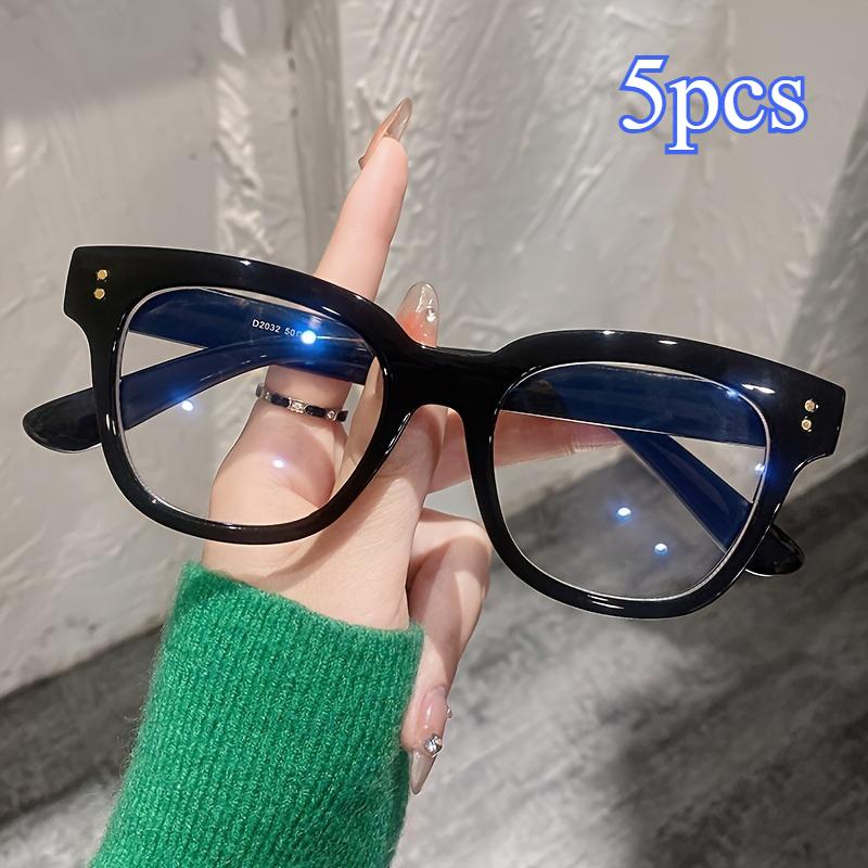

Unisex Retro Blue Light Blocking Glasses Slimming Square DesignFashion Eyewear for Men & Women, Everyday Fashion Glasses