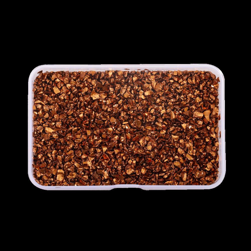 Набор для дизайна ногтей из разноцветного нерегулярного стеклянного гравия ручной работы 30g/box светло-коричневого