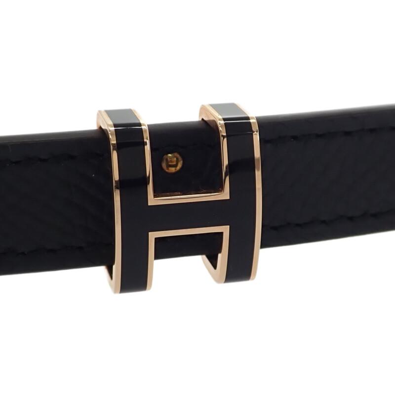 HERMES  H081087  belt black Epsom Women