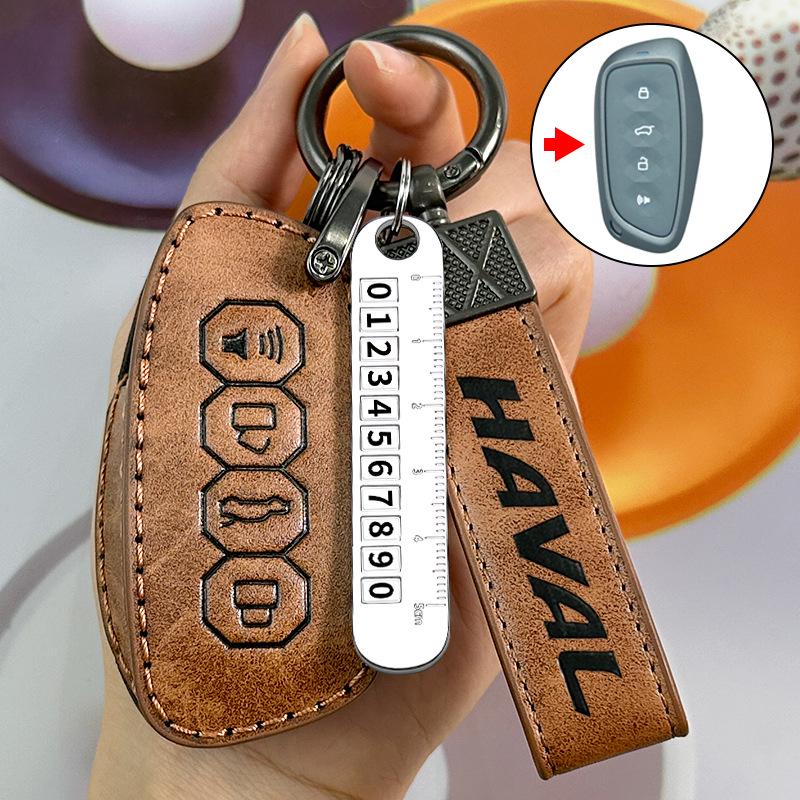 Haval Autoschlüsselhülle für H6, Big Dog, F7, Xiaolong MAX, Roter Hase, H5, Beast, H9 - High-End Tasche für 23 Modelle