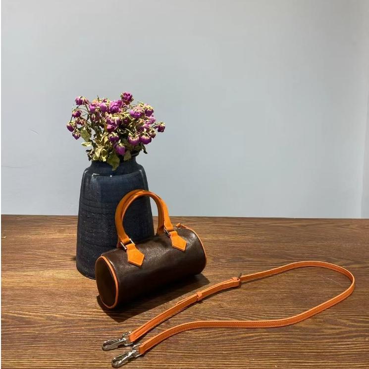 

25 New Style Real Leather Tree Head Bag Small Crowd Design High-Grade Sense All-Match Single Shoulder Crossbody Bag Handheld Chain Small Bag Women s 20x9x9 оранжевый