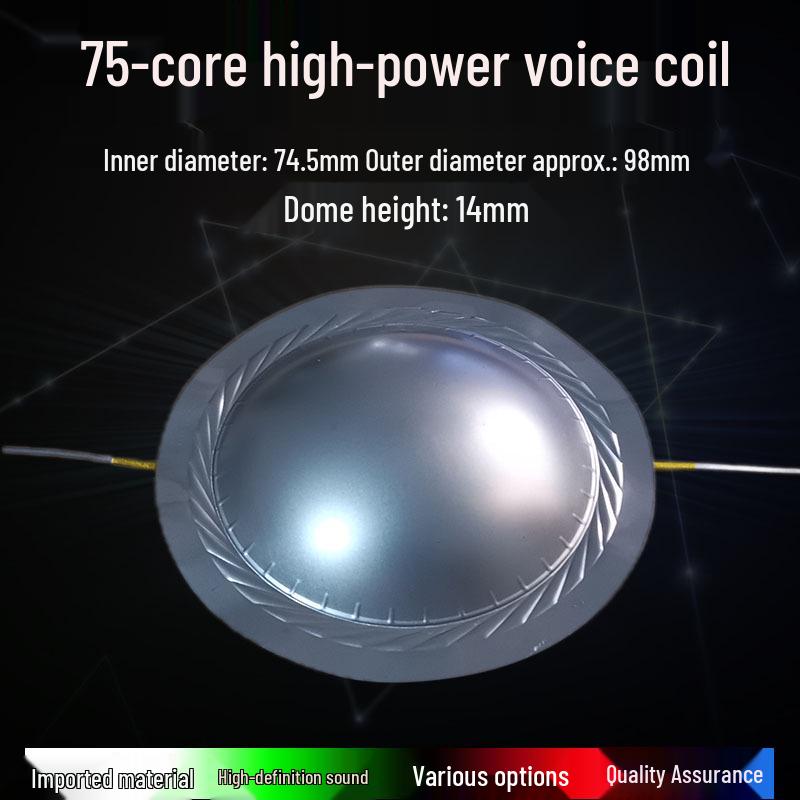 74.5mm Titanium Diaphragm Tweeter Voice Coil with Round & Flat Wire - 75 Core Speaker Audio Accessory