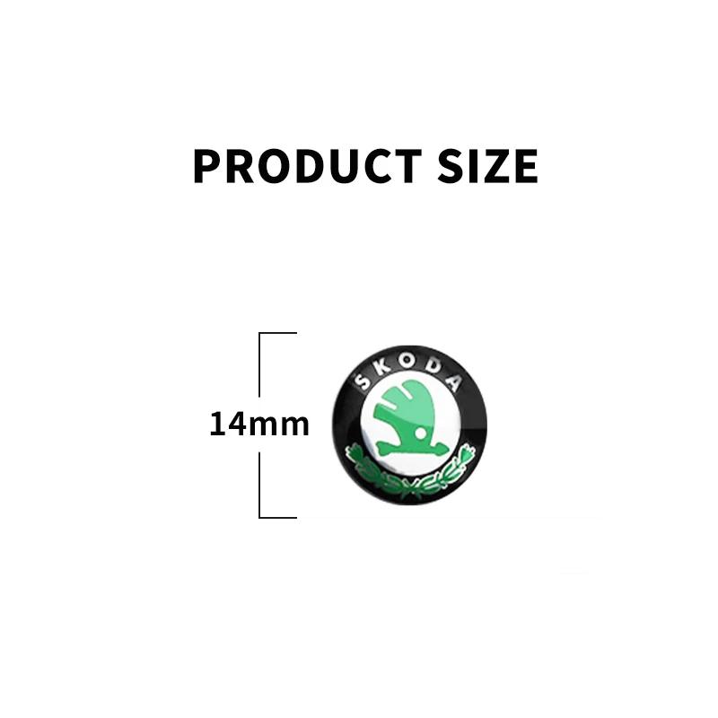 Samolepka na auto 2025 Nová 14mm Hliníková slitina Samolepky odznaků dálkového klíče od auta Dekorace Pro Skoda Octavia Kodiaq Enyaq Kamiq Scala Sup