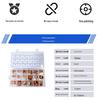 Red Copper Ring Gasket Repair Kit - Auto Parts Toolbox with Flat Gaskets