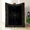 Viking Nordic Knot Design Printed Flannel Blanket for Bedroom, Living Room, Sofa, and Nap