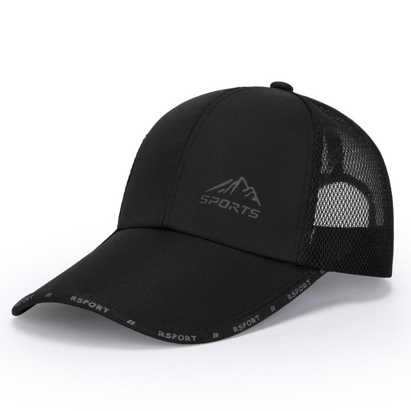Net Cap Men's Spring Summer Baseball Cap Outdoor Fishing Cap Long Brim Breathable Mesh Cap