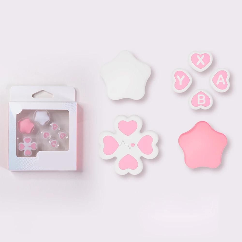 Silicone Soft D-pad Cross Button ABXY Key Sticker Skin Case For Nintendo Switch 2 Joy-Con Thumb Stick Grip Cap Cover For NS 2