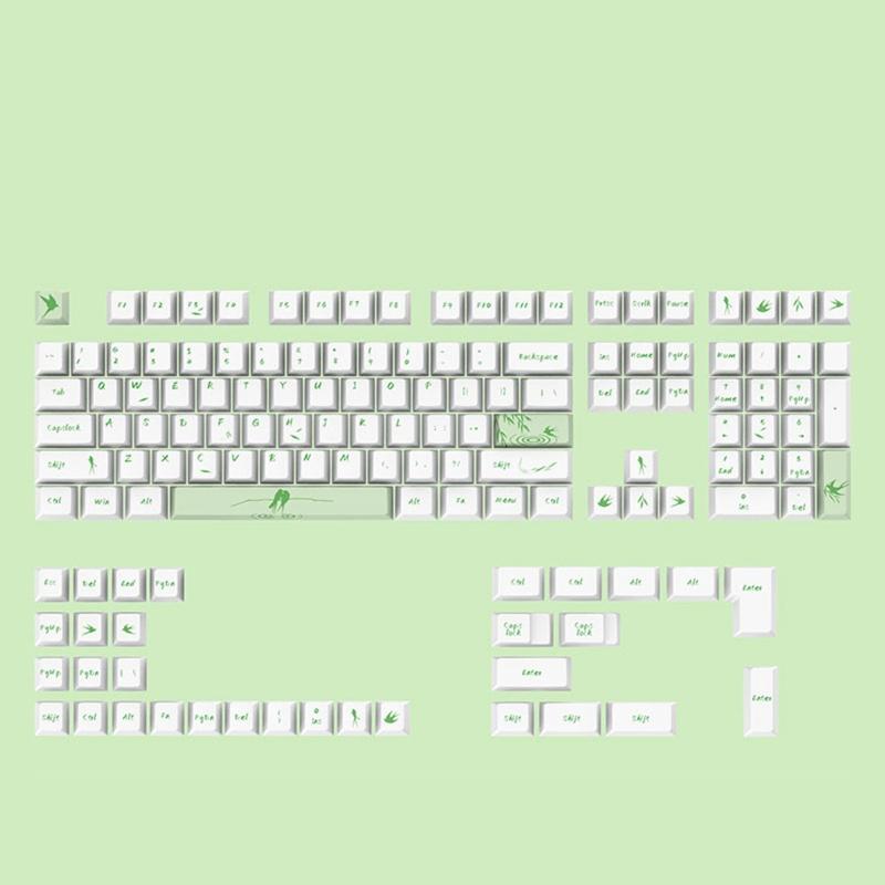Höhen Tastenkappen für 108-Tasten 5-seitig Farbsublimation PBT Mechanische Tastatur Tastenkappen Passend für 61 64 84 87 96 98 Tastenfeld