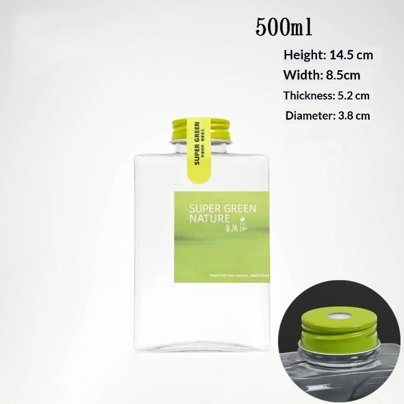 Empty Plastic Drink Containers Disposable 350/400/500ML Food Safe Bottles for Juice Liquor Birthday Party Supplies