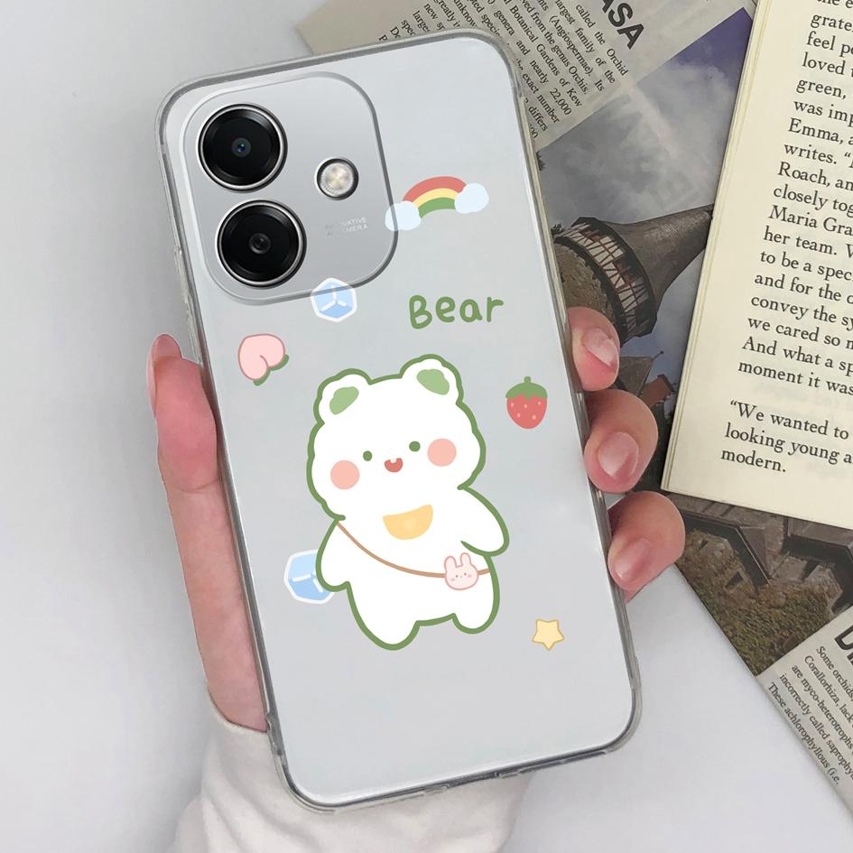Do Oppo A3x K12x Realme Narzo N63 13 Pro Plus Pro+ Etui na telefon Cartoon Owl Cat Pattern Bumper Miękki silikon Ochrona aparatu Wysokiej jakości obudowa