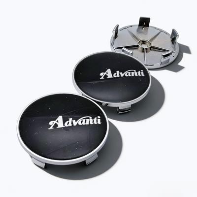 4ks Černá Stříbrná Logo Advanti Znak Krytky Středů Kolek Koles 68MM 63MM Kola Krytka Středu Ráfku Krytky Nábojů Kryt proti Prachu Náhradní Příslušenství