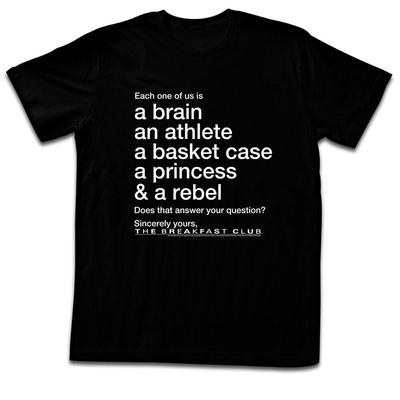 Breakfast Club Breakfast Club Question Black Unisex T-shirt
