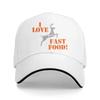 I Love Fast Food Baseball Caps Peaked Cap Archery Sun Shade Hats for Unisex Women