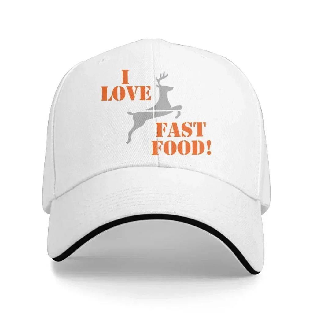 I Love Fast Food Baseball Caps Peaked Cap Archery Sun Shade Hats for Unisex Women