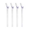 1PC Butterfly Glass Straws Set Reusable Clear Straws For Smoothies Cocktails Drinking Eco Friendly Bar Tool Drinkware