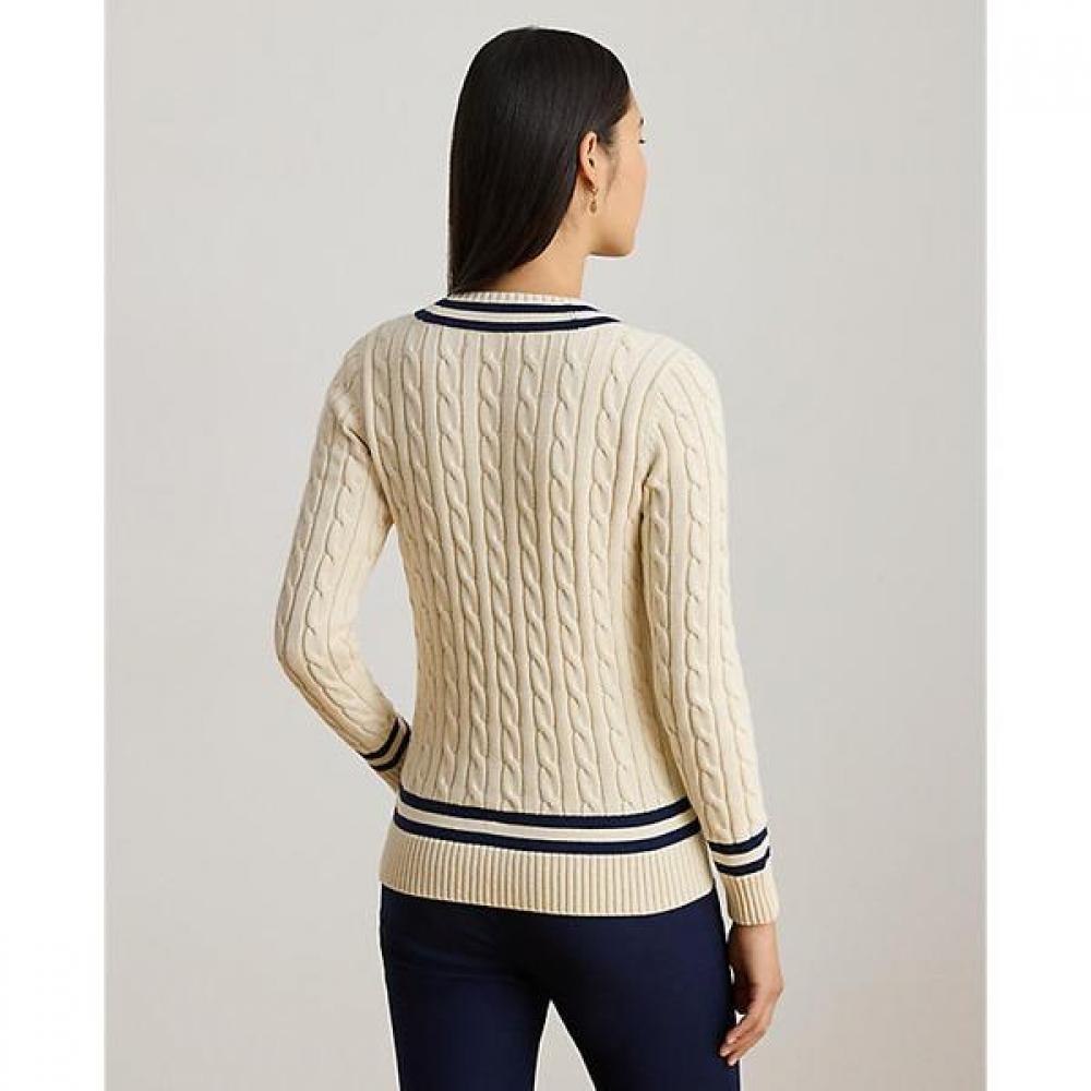 Lauren Ralph Lauren Cable Knit Cotton Cricket Sweater Wmlrswes6820899101