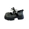 Lace Bow Mary Jane Single Shoes Women's 2025 Autumn New New Chinese Style with Skirt Platform Small Leather Shoes