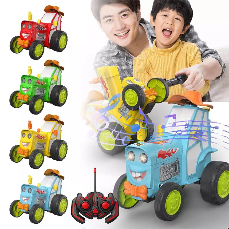 Control Cars Remote Crazy Jumping Car Toy Lights Music Early Education Toys
